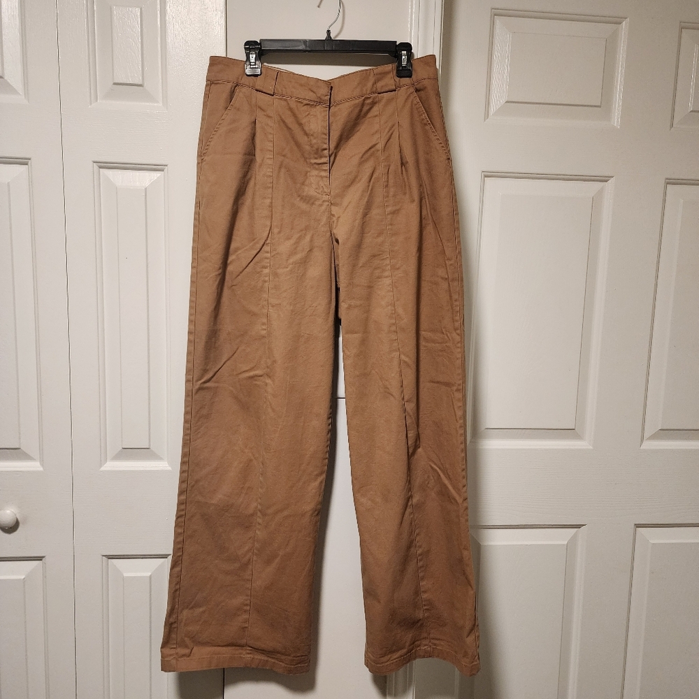 ASOS Wide Leg 100% Cotton Chino Pants